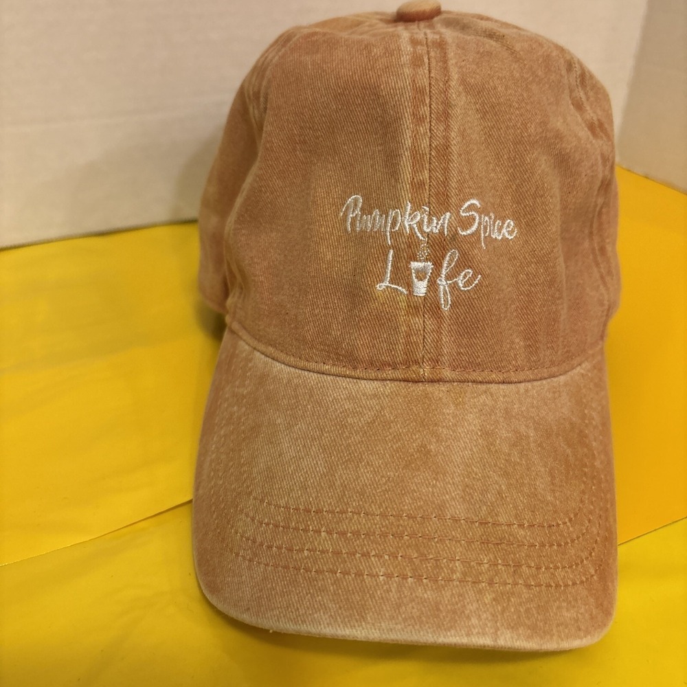 David & Young Embroidered 'Pumpkin Spice Life' Women's Strapback Hat - Used